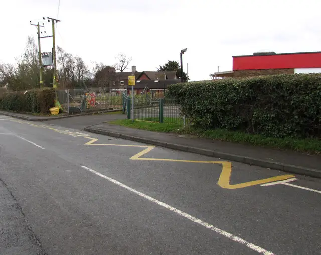 Can you park on yellow zigzag line outside a school? Driver